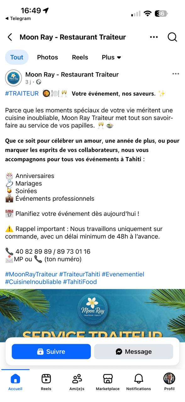 Événement Moon Ray - Réalisation 2